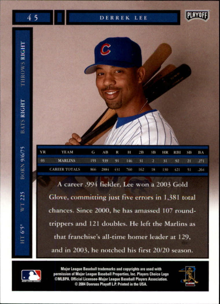 2004 Playoff Honors Baseball "Main Set" Cards #1 to #250 - Picture 91 of 433