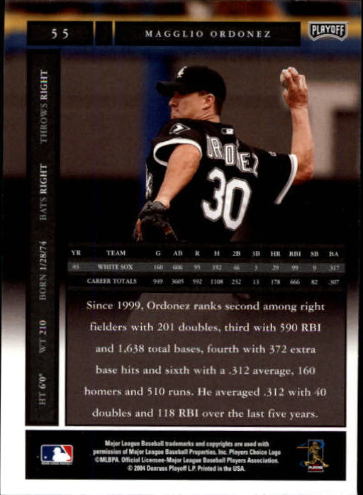 2004 Playoff Honors Baseball "Main Set" Cards #1 to #250 - Picture 111 of 433