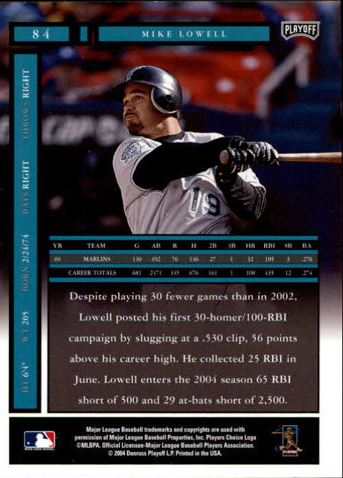2004 Playoff Honors Baseball "Main Set" Cards #1 to #250 - Picture 169 of 433