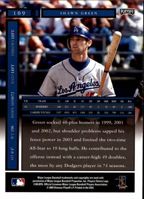 2004 Playoff Honors Baseball "Main Set" Cards #1 to #250 - Picture 219 of 433