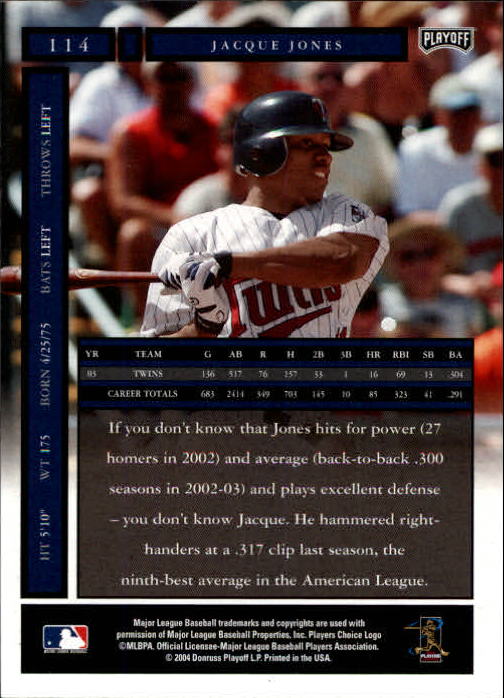 2004 Playoff Honors Baseball "Main Set" Cards #1 to #250 - Picture 229 of 433