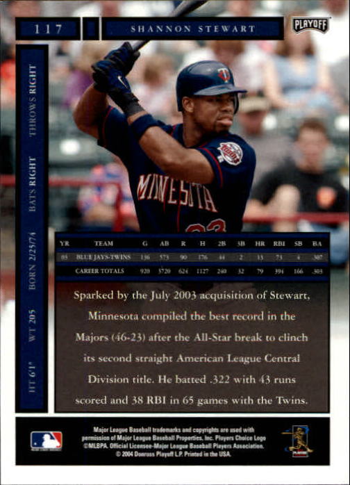 2004 Playoff Honors Baseball "Main Set" Cards #1 to #250 - Picture 235 of 433