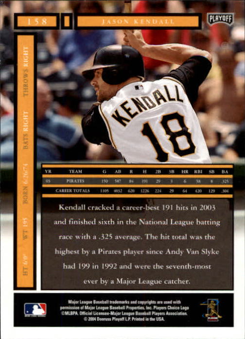 2004 Playoff Honors Baseball "Main Set" Cards #1 to #250 - Picture 315 of 433