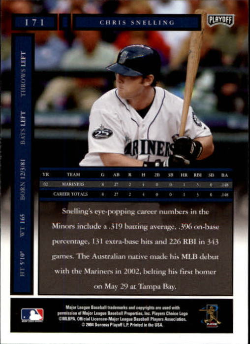2004 Playoff Honors Baseball "Main Set" Cards #1 to #250 - Picture 343 of 433