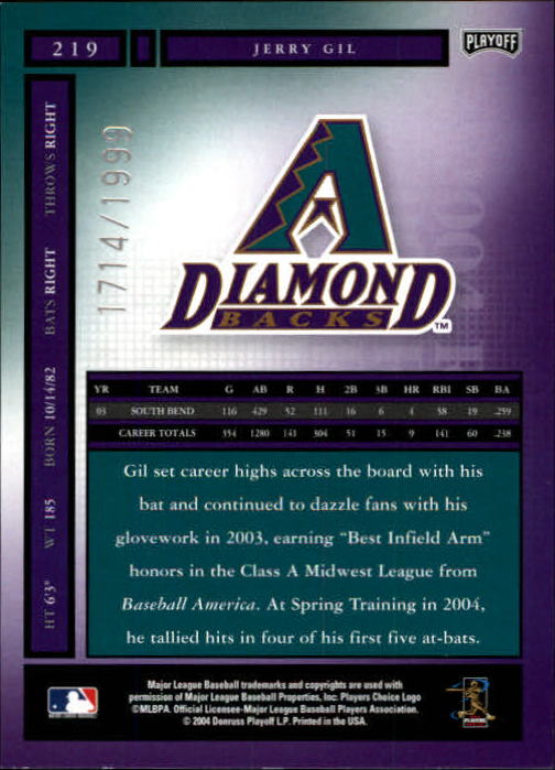 2004 Playoff Honors Baseball "Main Set" Cards #1 to #250 - Picture 416 of 433