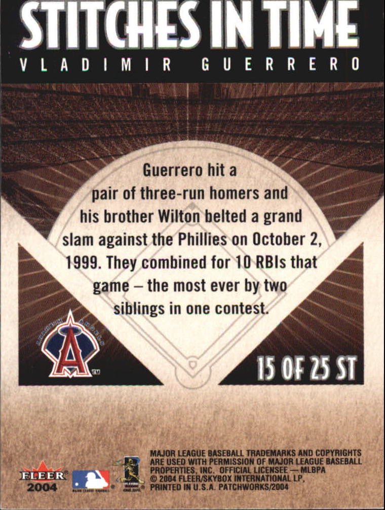 2004 Fleer Patchworks Baseball "Insert and Game Used" Karten - Bild 4 von 5