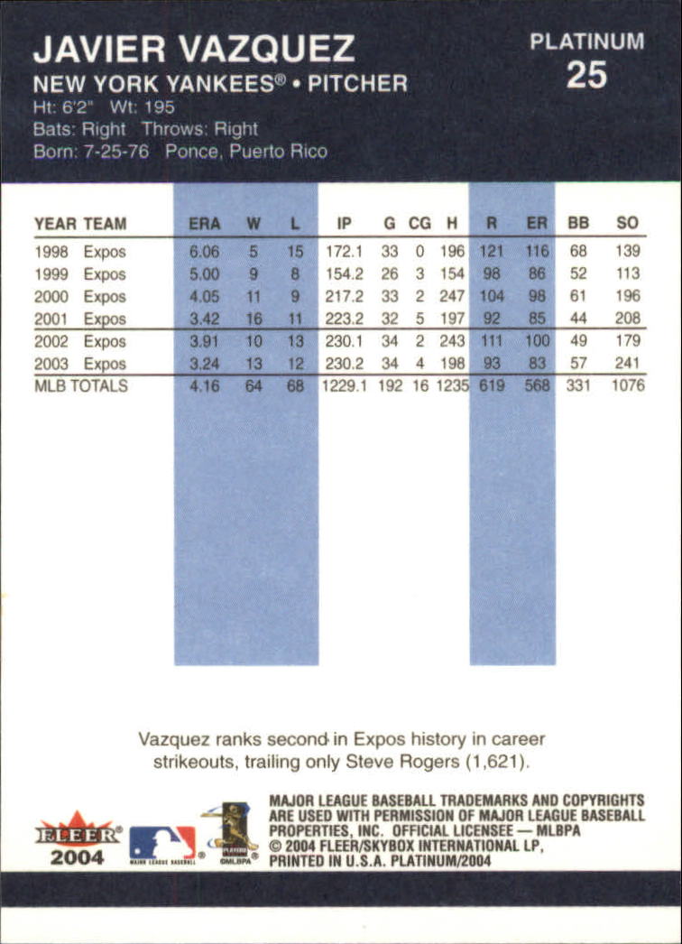 2004 Fleer Platinum Baseball "Main Set" Cards - Picture 51 of 387