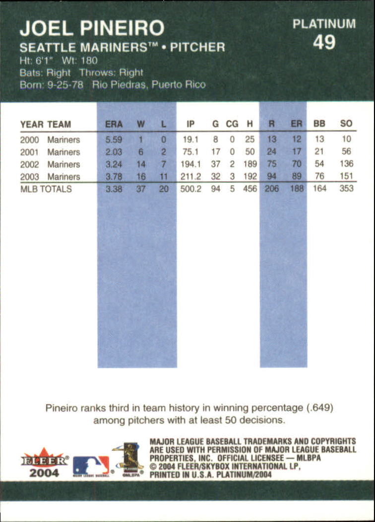 2004 Fleer Platinum Baseball "Main Set" Cards - Picture 99 of 387