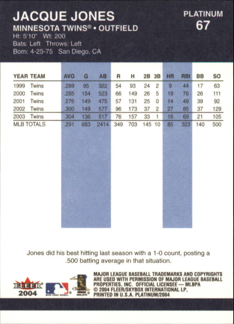 2004 Fleer Platinum Baseball "Main Set" Cards - Picture 135 of 387