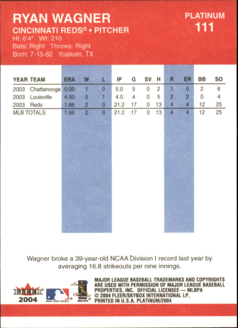 2004 Fleer Platinum Baseball "Main Set" Cards - Picture 223 of 387