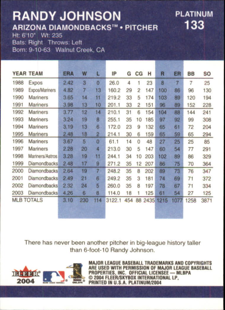 2004 Fleer Platinum Baseball "Main Set" Cards - Picture 267 of 387