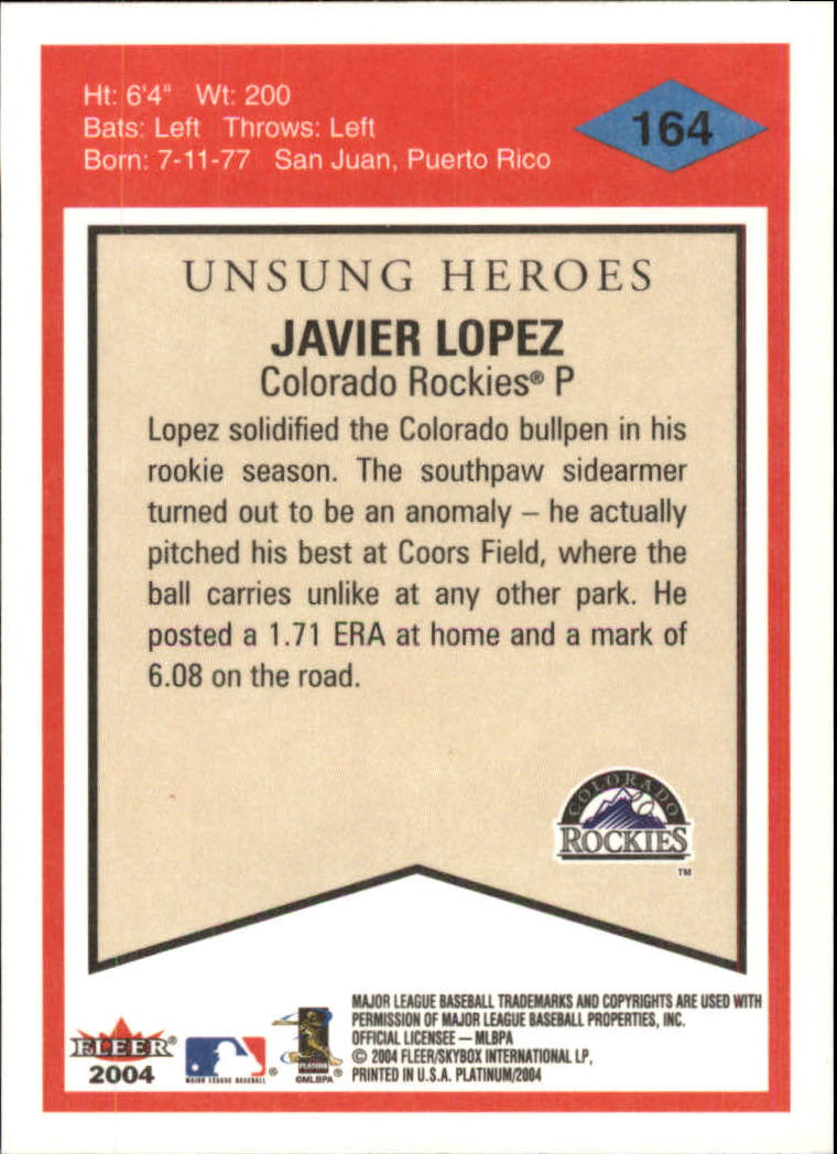 2004 Fleer Platinum Baseball "Main Set" Cards - Picture 317 of 387