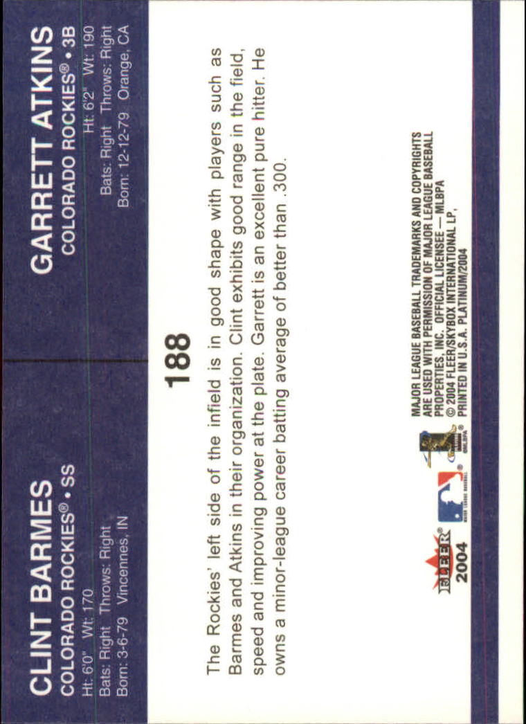 2004 Fleer Platinum Baseball "Main Set" Cards - Picture 363 of 387
