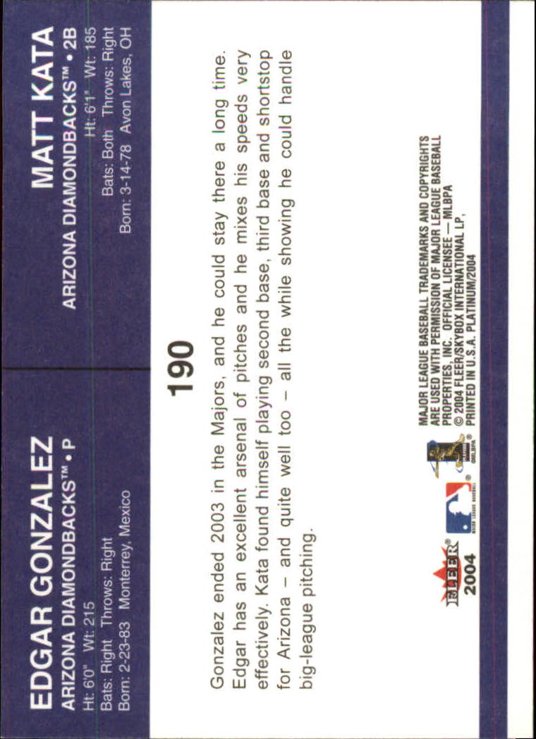 2004 Fleer Platinum Baseball "Main Set" Cards - Picture 367 of 387