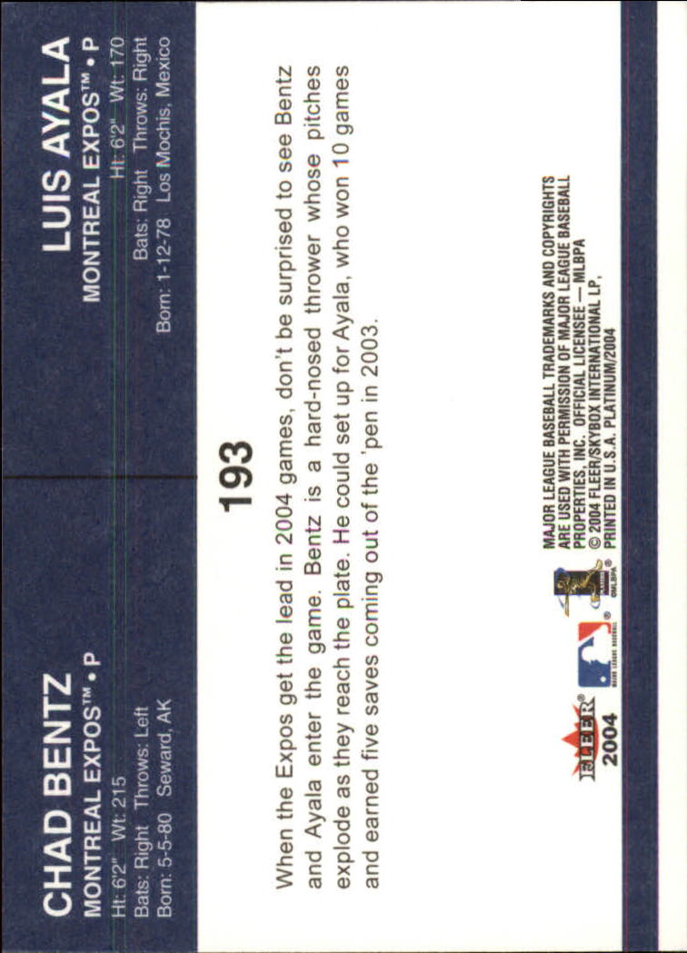 2004 Fleer Platinum Baseball "Main Set" Cards - Picture 373 of 387