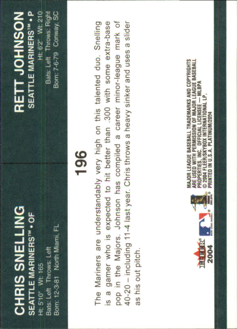 2004 Fleer Platinum Baseball "Main Set" Cards - Picture 379 of 387