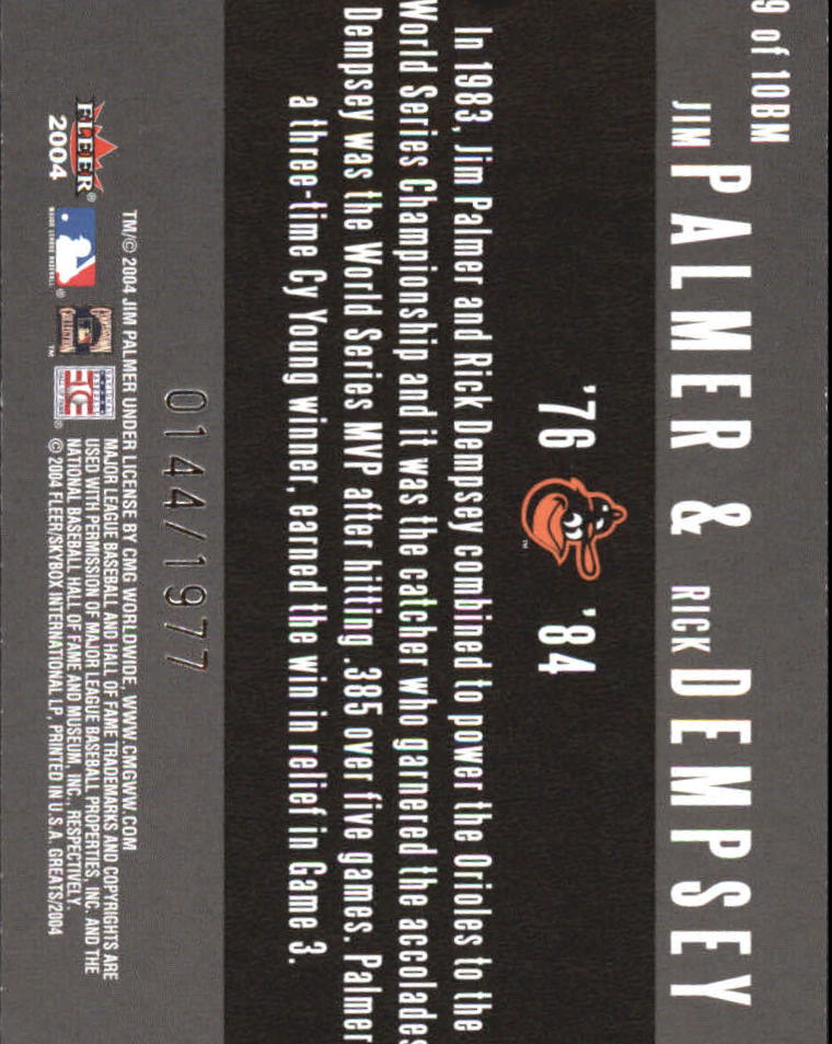 2004 Greats of the Game (Fleer) Baseball "Insert" Cards - Picture 11 of 57