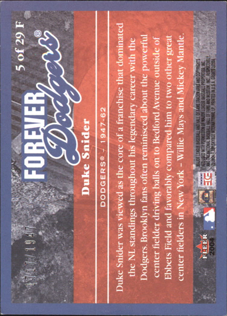 2004 Greats of the Game (Fleer) Baseball "Insert" Cards - Picture 13 of 57