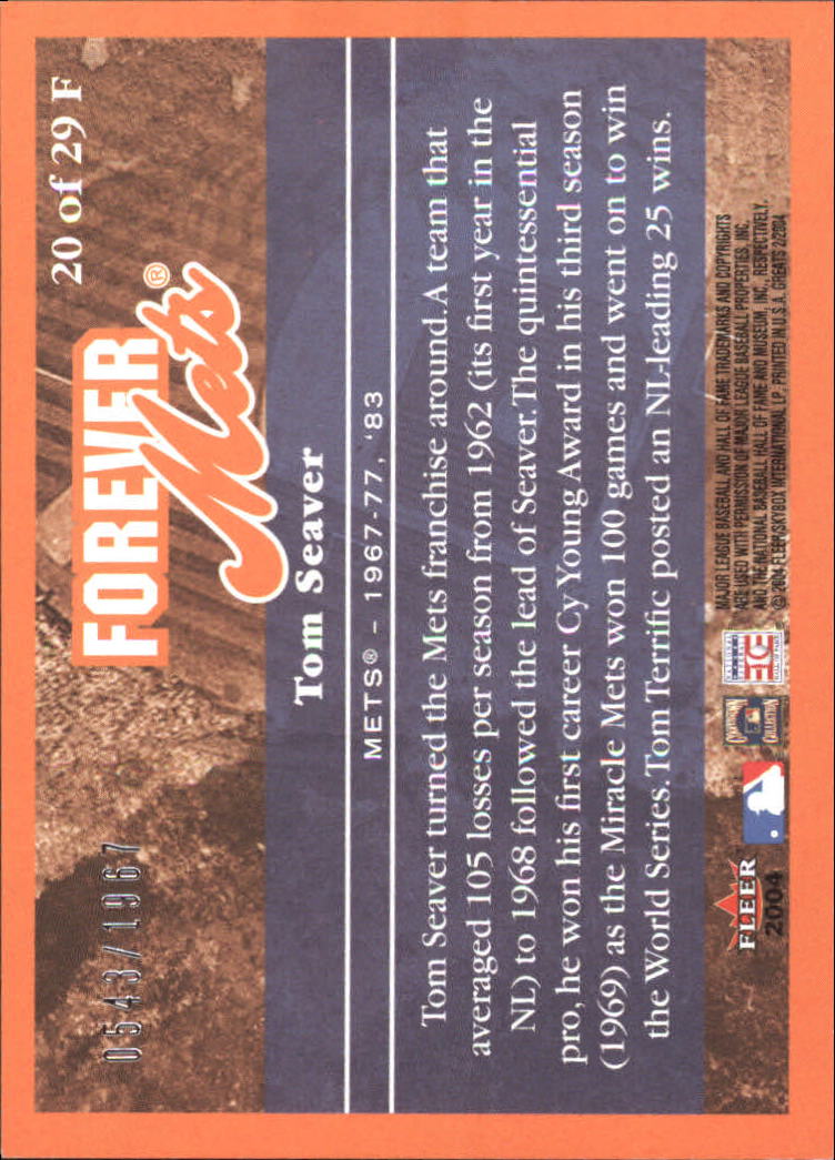 2004 Greats of the Game (Fleer) Baseball "Insert" Cards - Picture 19 of 57
