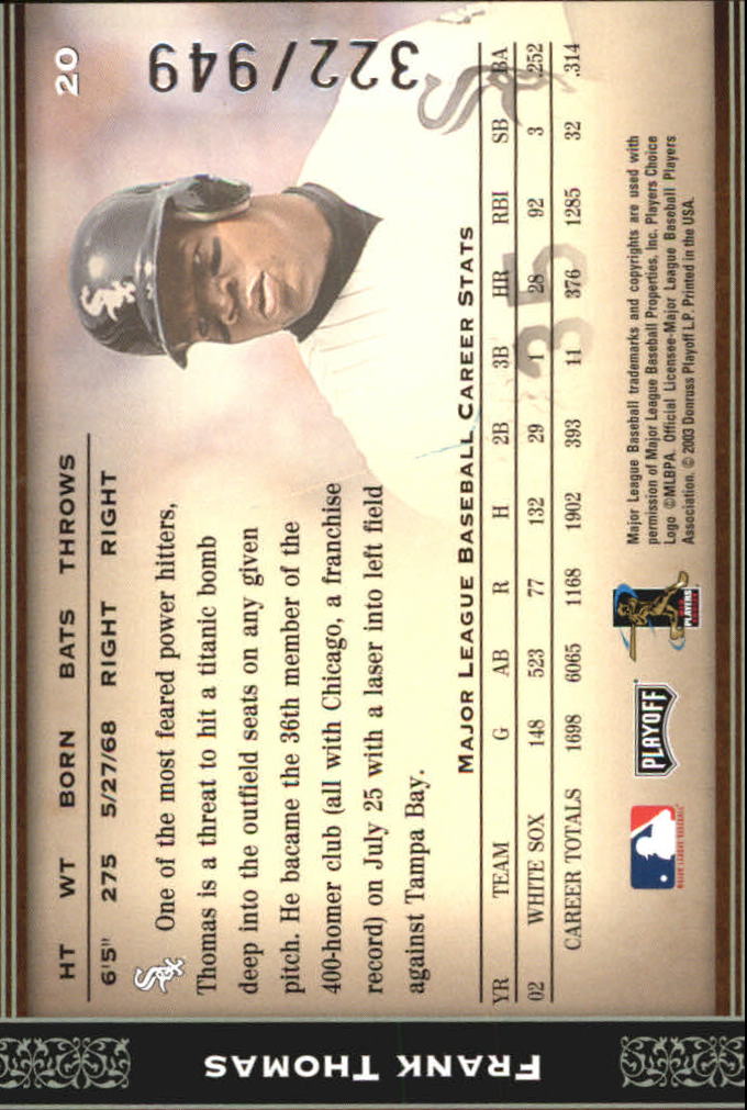 2004 Prime Cuts Baseball "Main Set" Karten - Bild 7 von 19