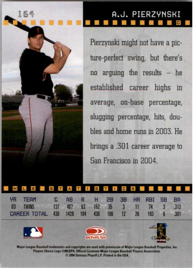 2004 Studio Baseball "Main Set" Cards #1 to #265 - Picture 323 of 413