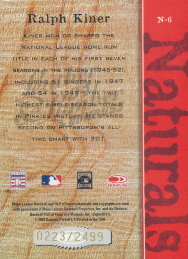 2004 Leather and Lumber Baseball "Naturals and Fans of the Game" Insert Cards - Picture 13 of 29