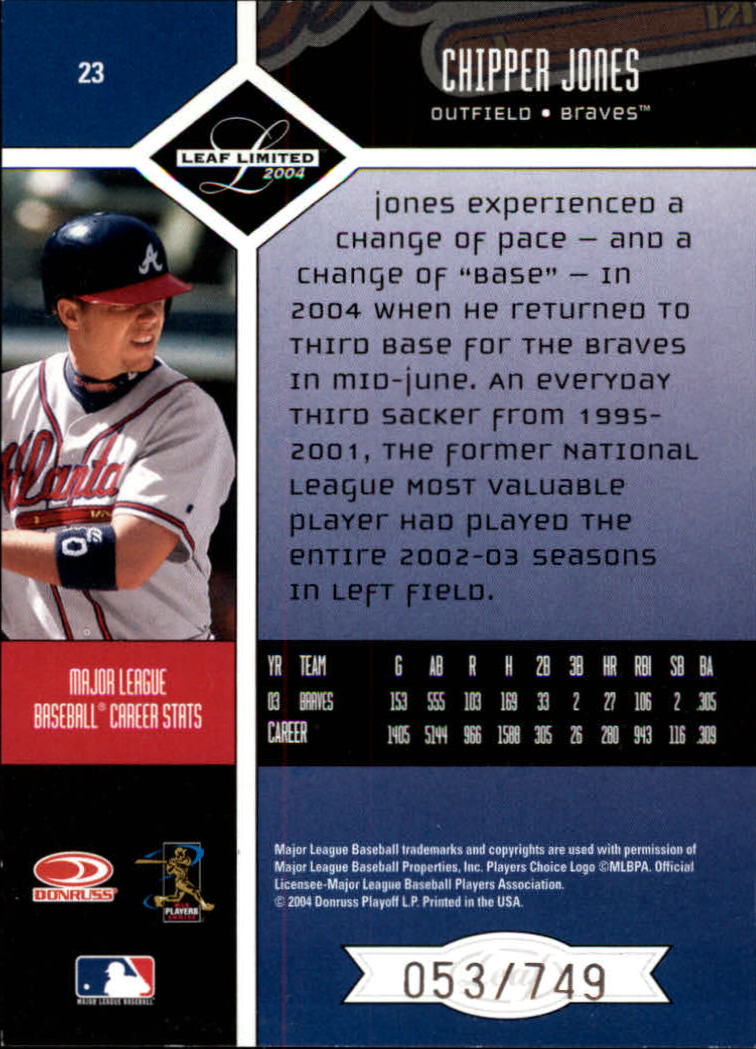 2004 Leaf Limited Baseball "Main Set" Base Cards #1 to #248 - Picture 21 of 191