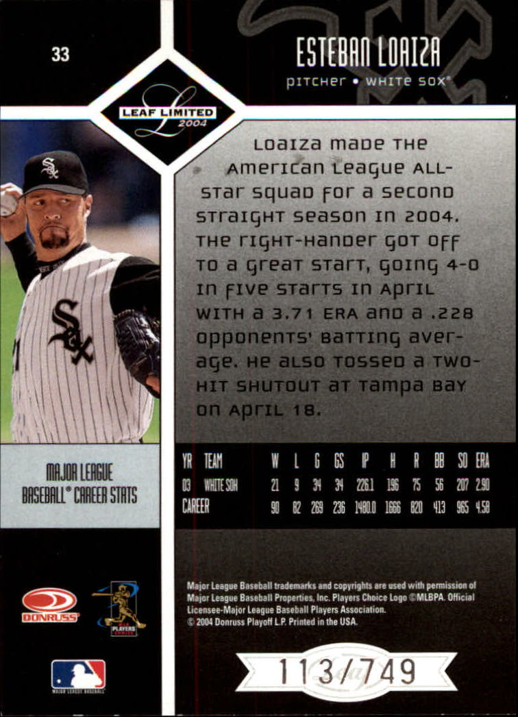 2004 Leaf Limited Baseball "Main Set" Base Cards #1 to #248 - Picture 31 of 191