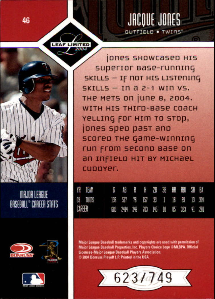 2004 Leaf Limited Baseball "Main Set" Base Cards #1 to #248 - Picture 41 of 191