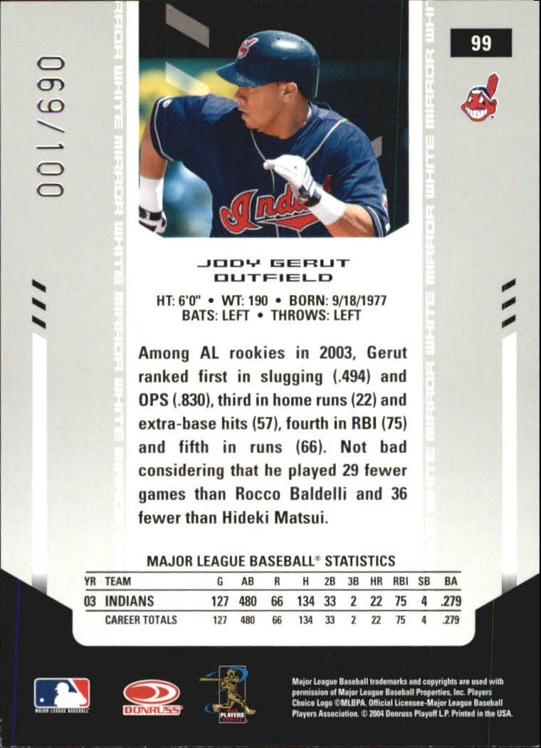 2004 Leaf Certified Materials Baseball "Mirror White" Parallel Cards - Picture 20 of 46