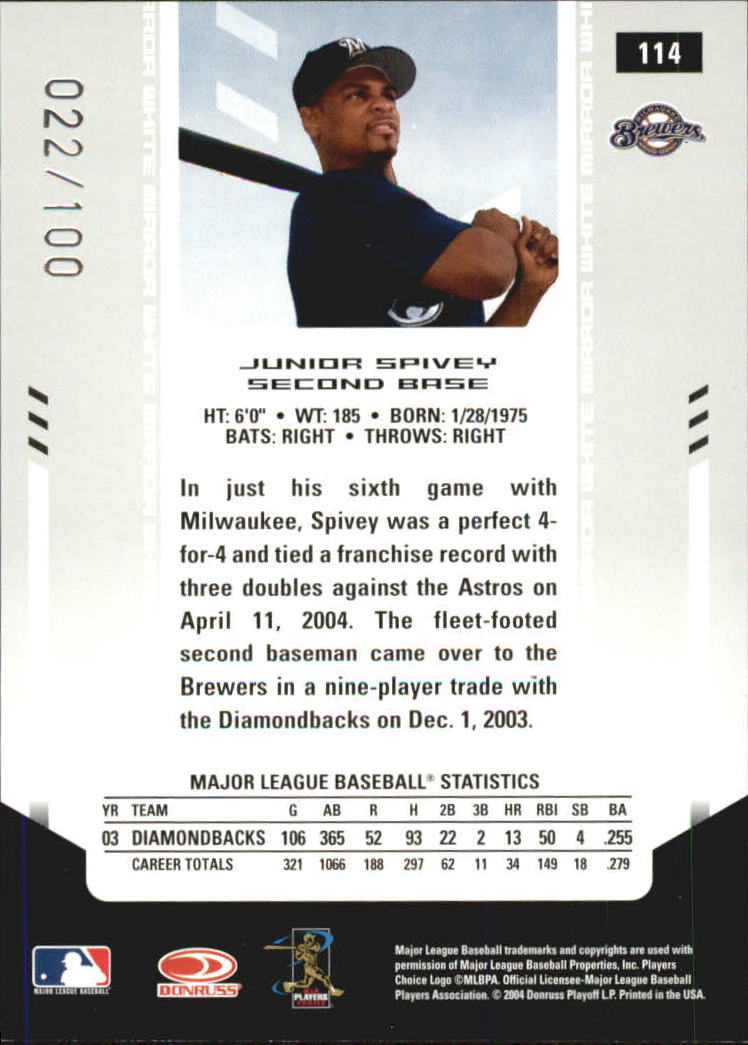 2004 Leaf Certified Materials Baseball "Mirror White" Parallel Cards - Picture 22 of 46
