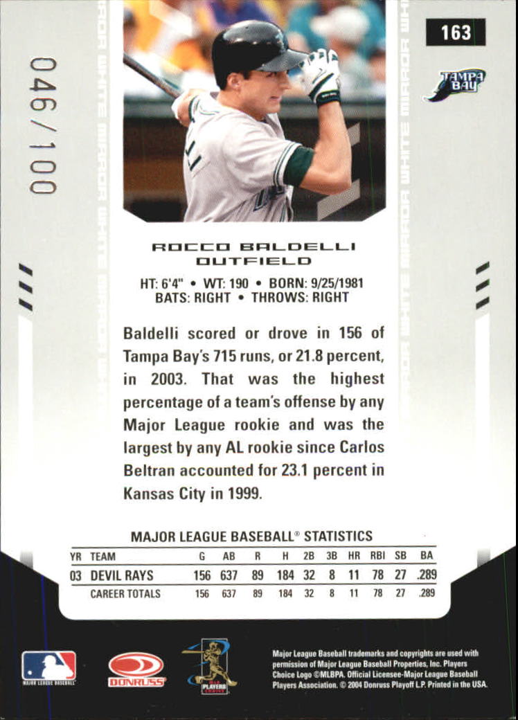 2004 Leaf Certified Materials Baseball "Mirror White" Parallel Cards - Picture 30 of 46