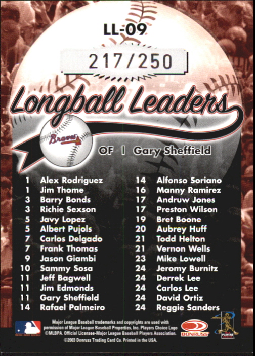 2004 Donruss Baseball "Insert and Insert Parallel" Cards - Picture 57 of 93