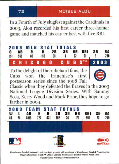 2004 Donruss Team Heroes Baseball "Main Set" Cards - Picture 17 of 105