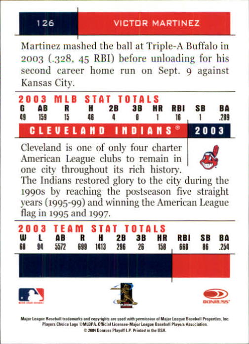2004 Donruss Team Heroes Baseball "Main Set" Cards - Picture 25 of 105