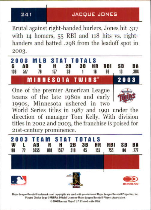 2004 Donruss Team Heroes Baseball "Main Set" Cards - Picture 51 of 105