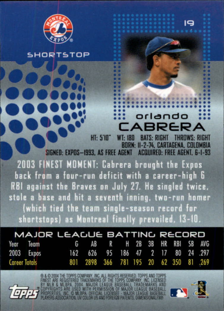 2004 Finest Baseball (Pick Card From List) C133 - Picture 7 of 53