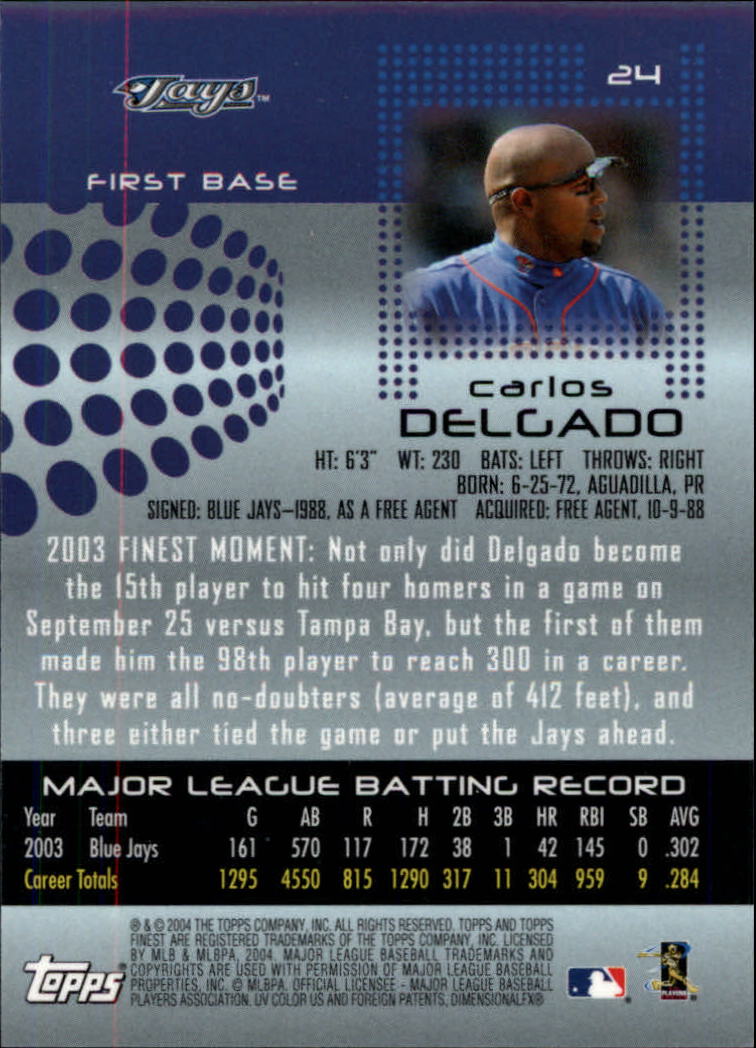2004 Finest Baseball (Pick Card From List) C133 - Picture 11 of 53