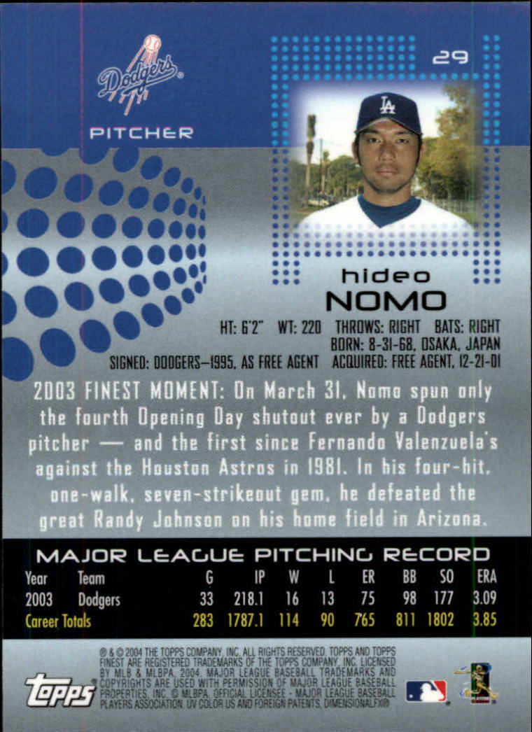 2004 Finest Baseball (Pick Card From List) C133 - Picture 13 of 53