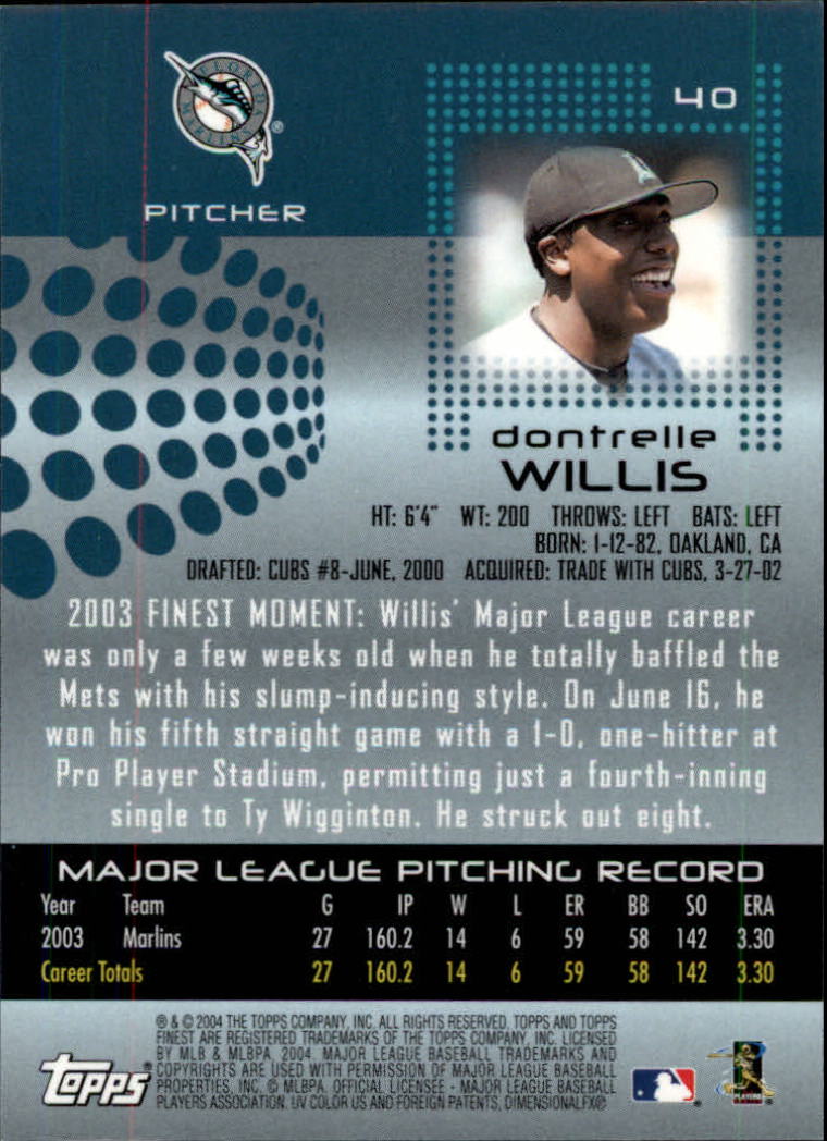 2004 Finest Baseball (Pick Card From List) C133 - Picture 17 of 53