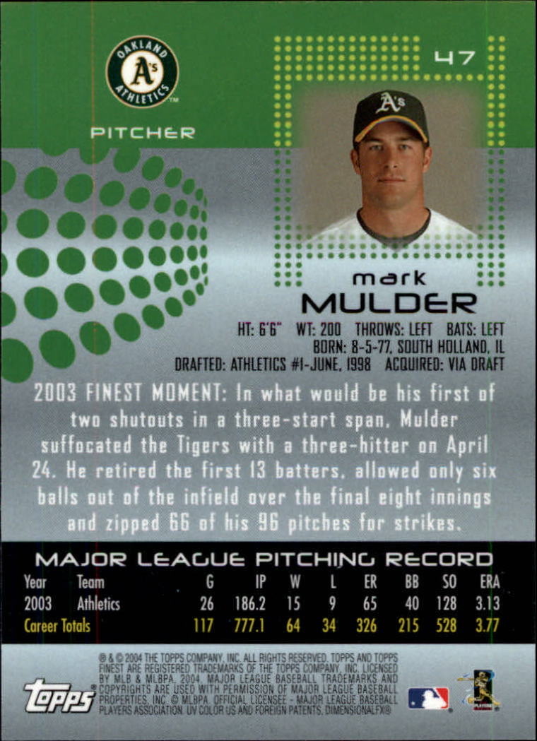 2004 Finest Baseball (Pick Card From List) C133 - Picture 27 of 53