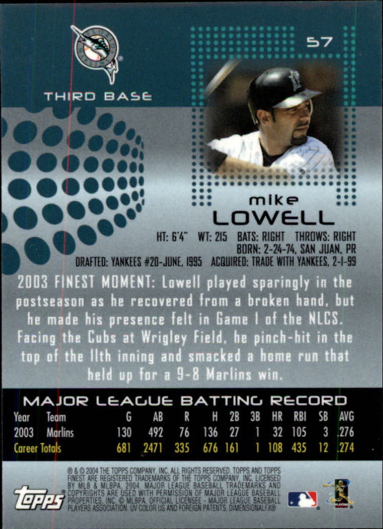 2004 Finest Baseball (Pick Card From List) C133 - Picture 31 of 53