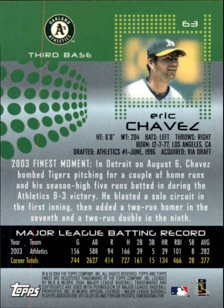 2004 Finest Baseball (Pick Card From List) C133 - Picture 35 of 53
