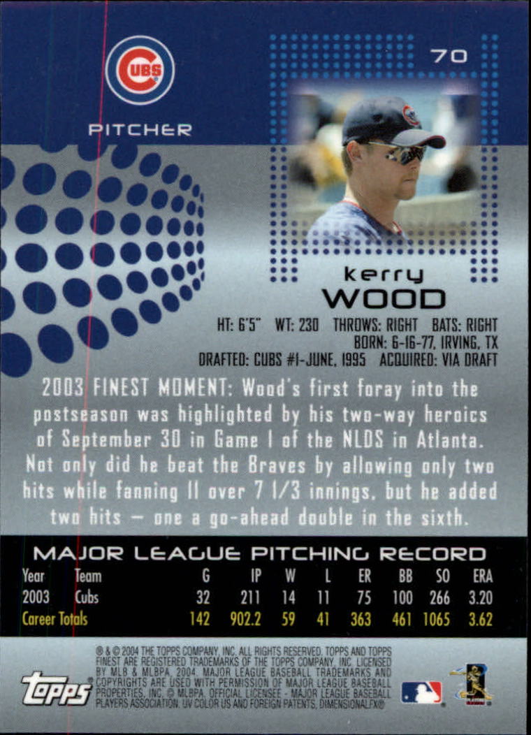 2004 Finest Baseball (Pick Card From List) C133 - Picture 43 of 53