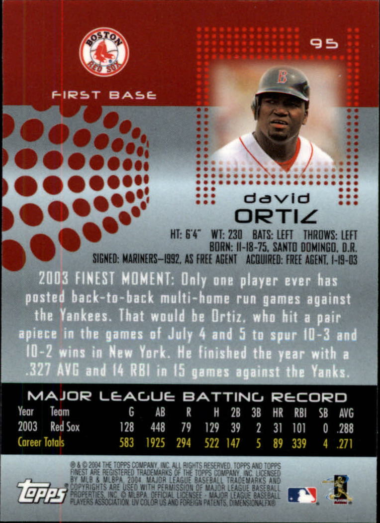 2004 Finest Baseball (Pick Card From List) C133 - Picture 49 of 53