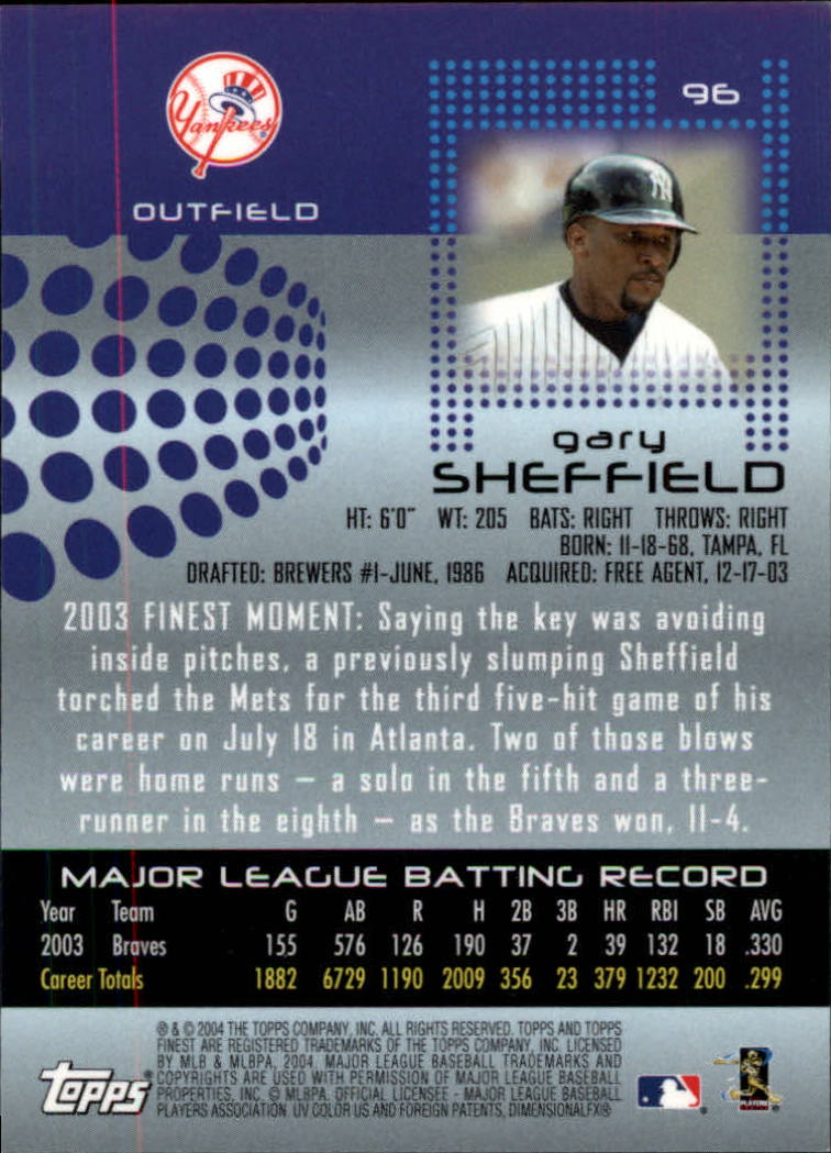 2004 Finest Baseball (Pick Card From List) C133 - Picture 51 of 53