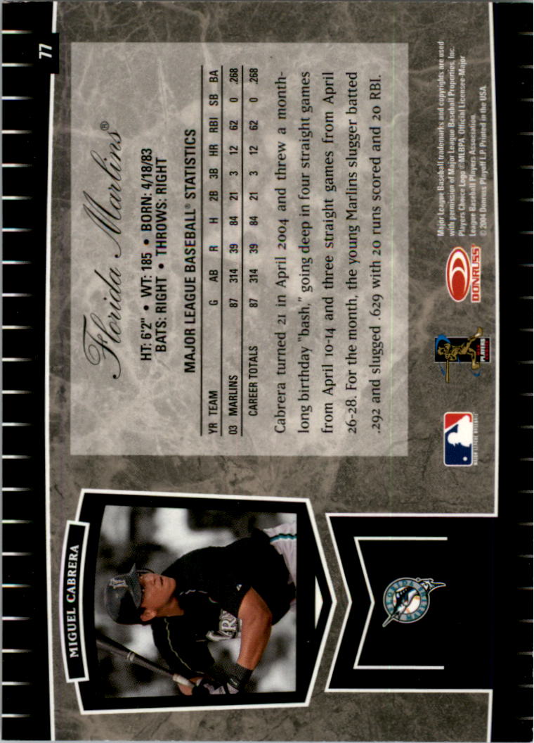 2004 Leaf Certified Cuts Baseball "Main Set" Base Cards #1 to #293 - Picture 87 of 272