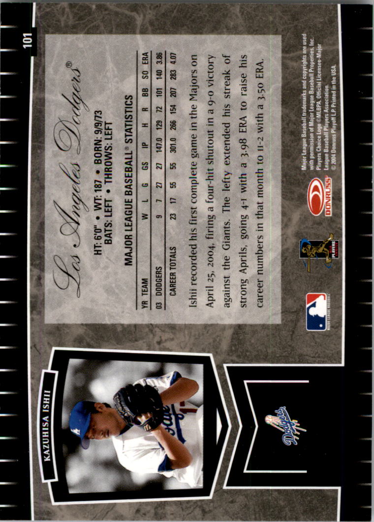 2004 Leaf Certified Cuts Baseball "Main Set" Base Cards #1 to #293 - Picture 119 of 272