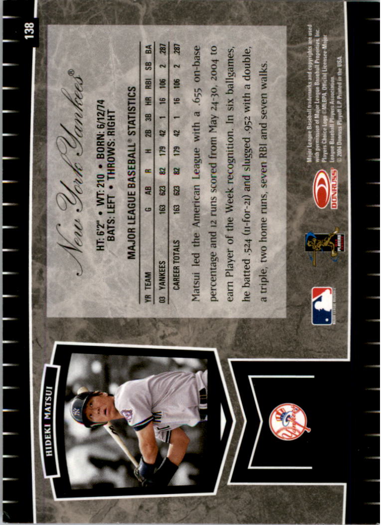 2004 Leaf Certified Cuts Baseball "Main Set" Base Cards #1 to #293 - Picture 173 of 272