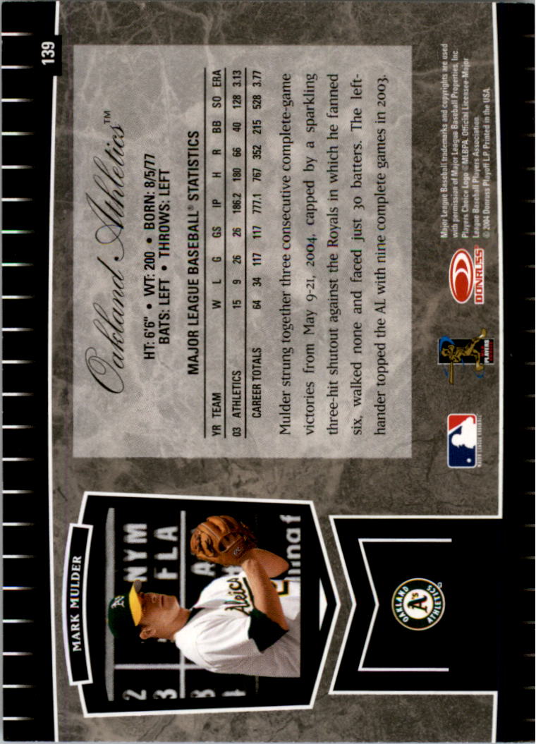 2004 Leaf Certified Cuts Baseball "Main Set" Base Cards #1 to #293 - Picture 175 of 272